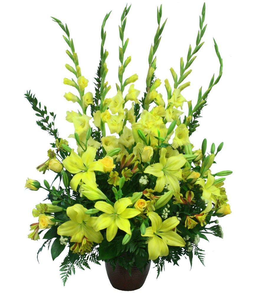 Yellow Sympathy Flowers Same Day Funeral Flowers Fort Worth